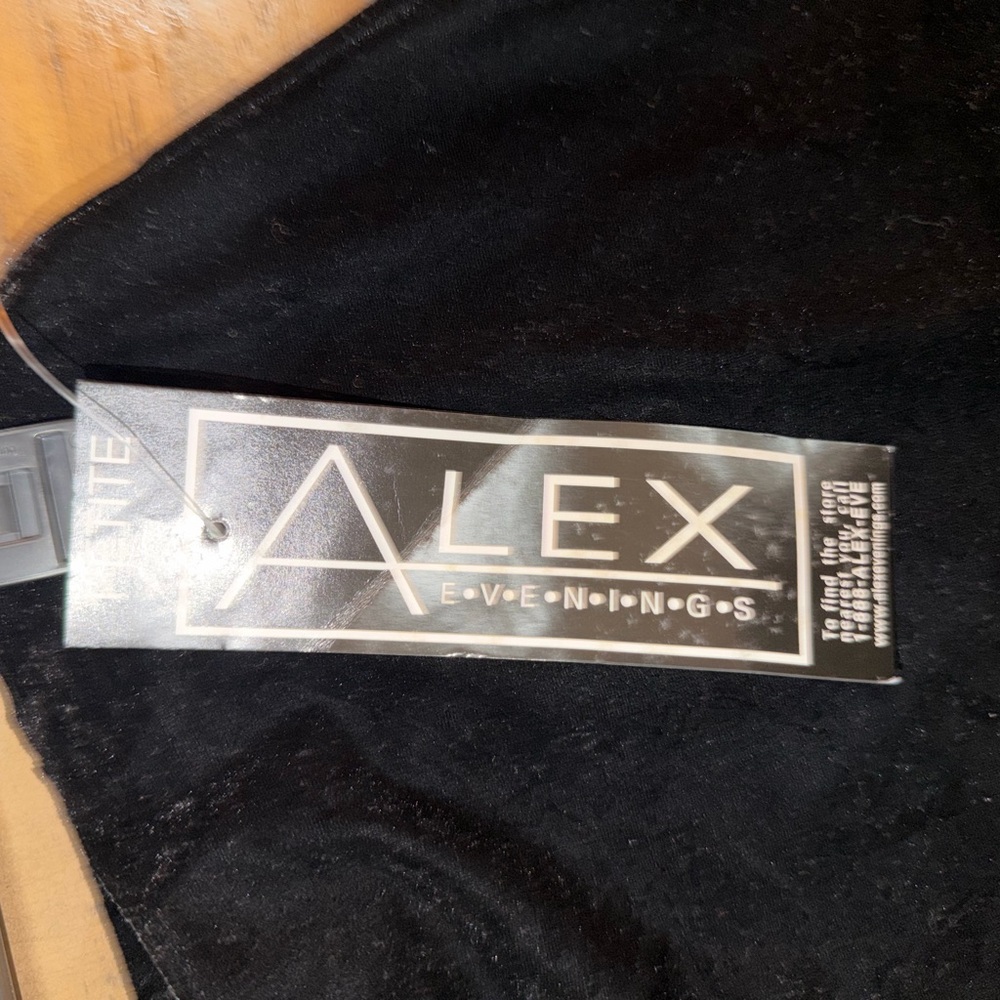 Alex Evenings Black Velvet Maxi Skirt - Picture 3 of 4